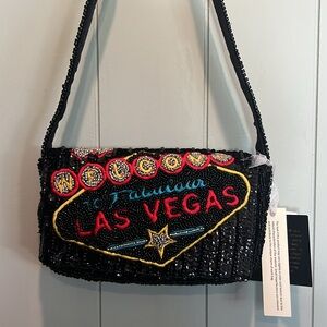Viral Black Sequin Las Vegas Shoulder Bag